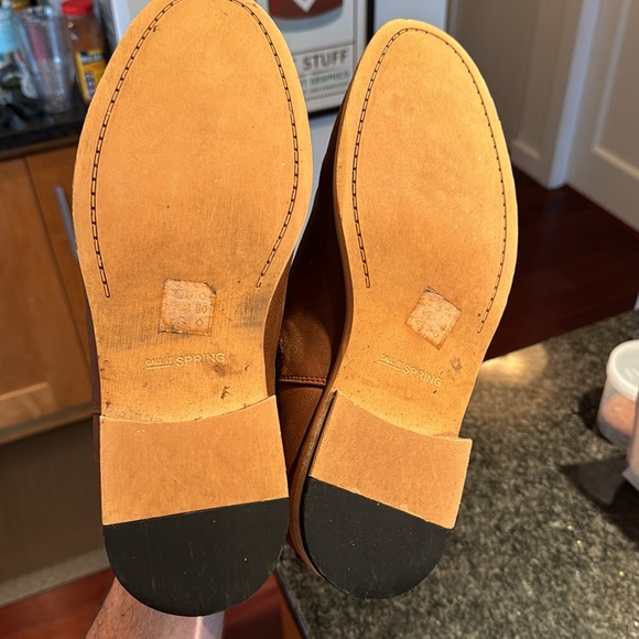 Saddle brown vegan leather boots. Excellent condition. - Picture 5 of 6